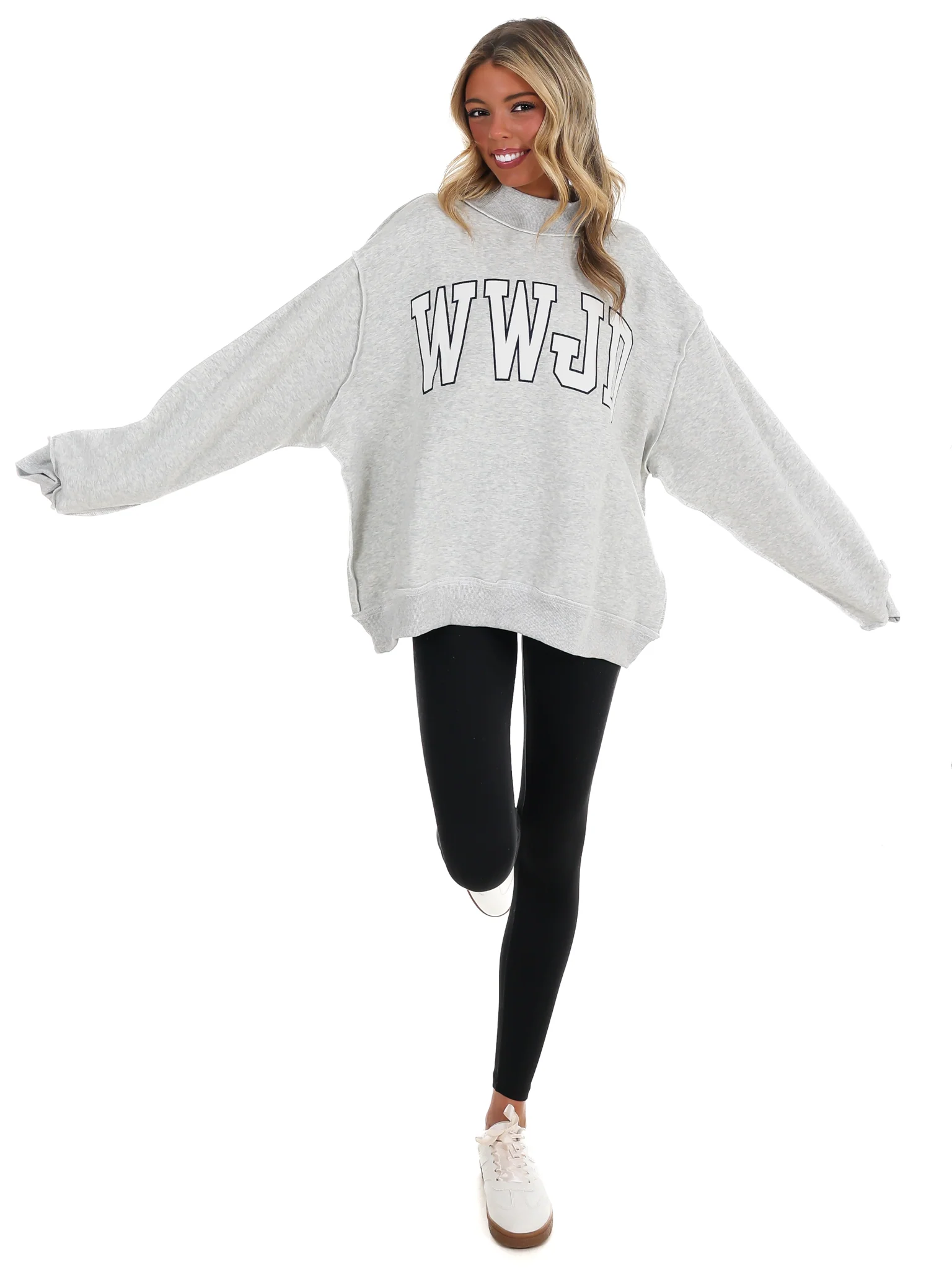 WWJD Mock Neck Sweatshirt - Image 6