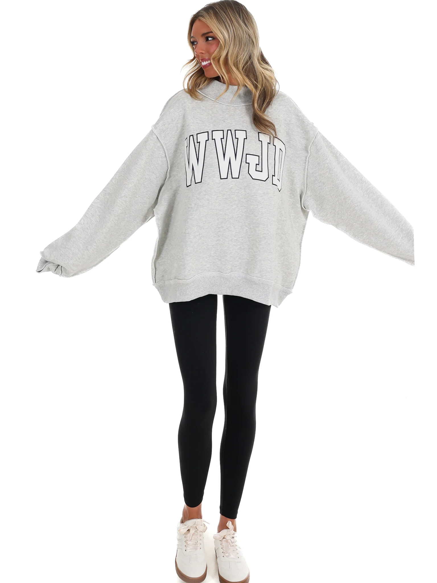WWJD Mock Neck Sweatshirt - Image 7