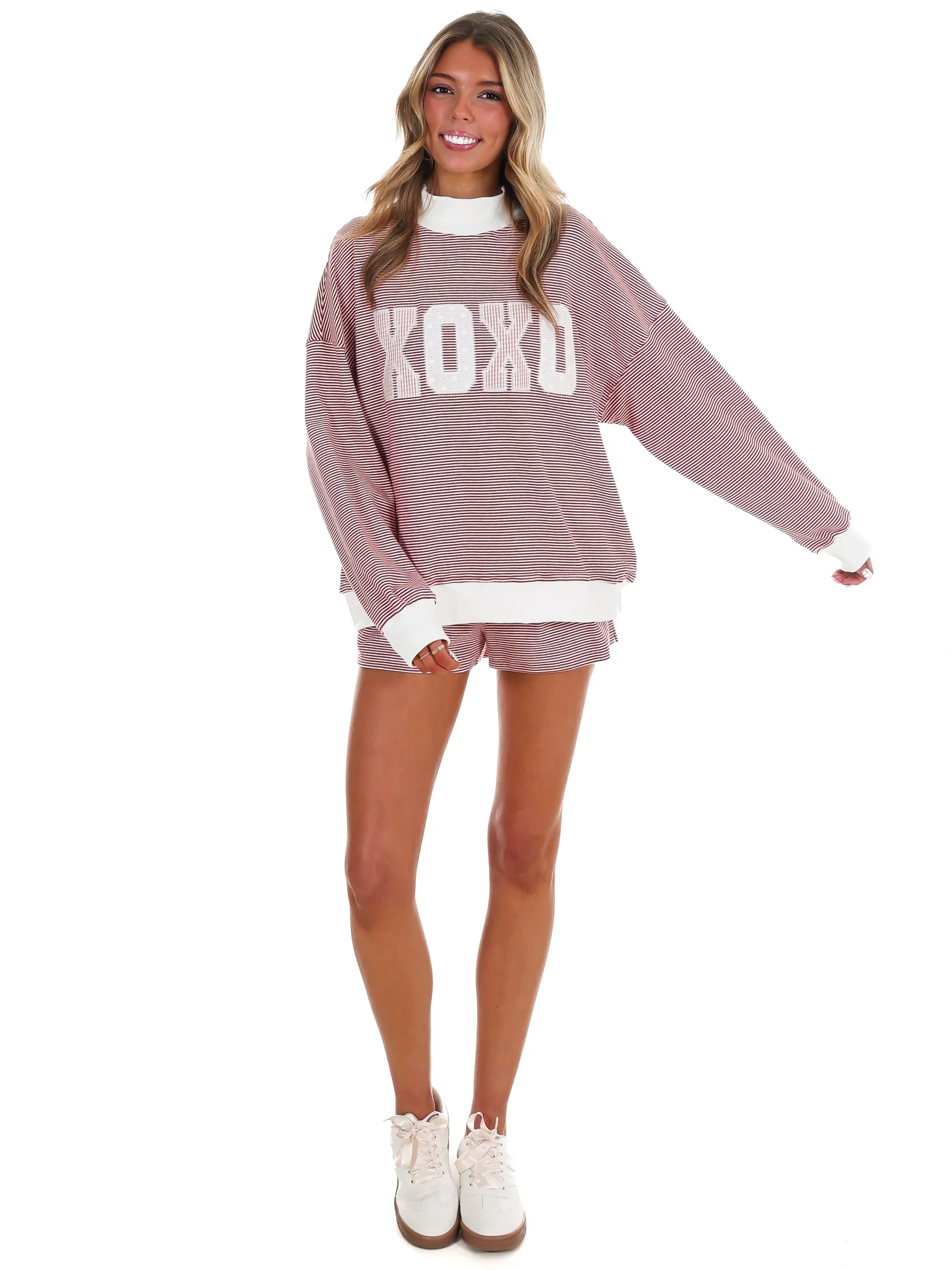 XOXO Stripe Mid Rise Shorts - Image 6