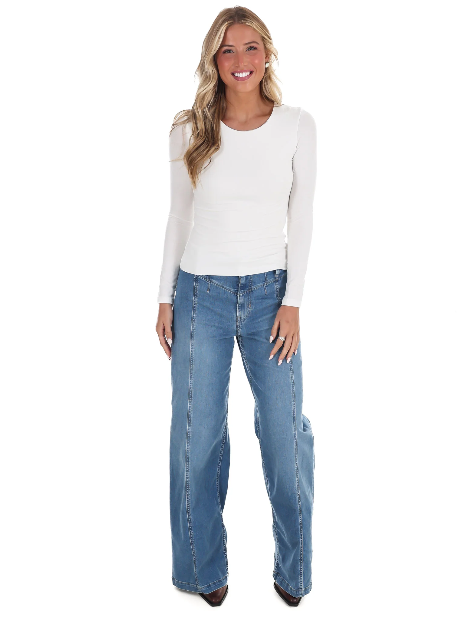 You Tell Me Double Layer Round Neck Top - Image 4