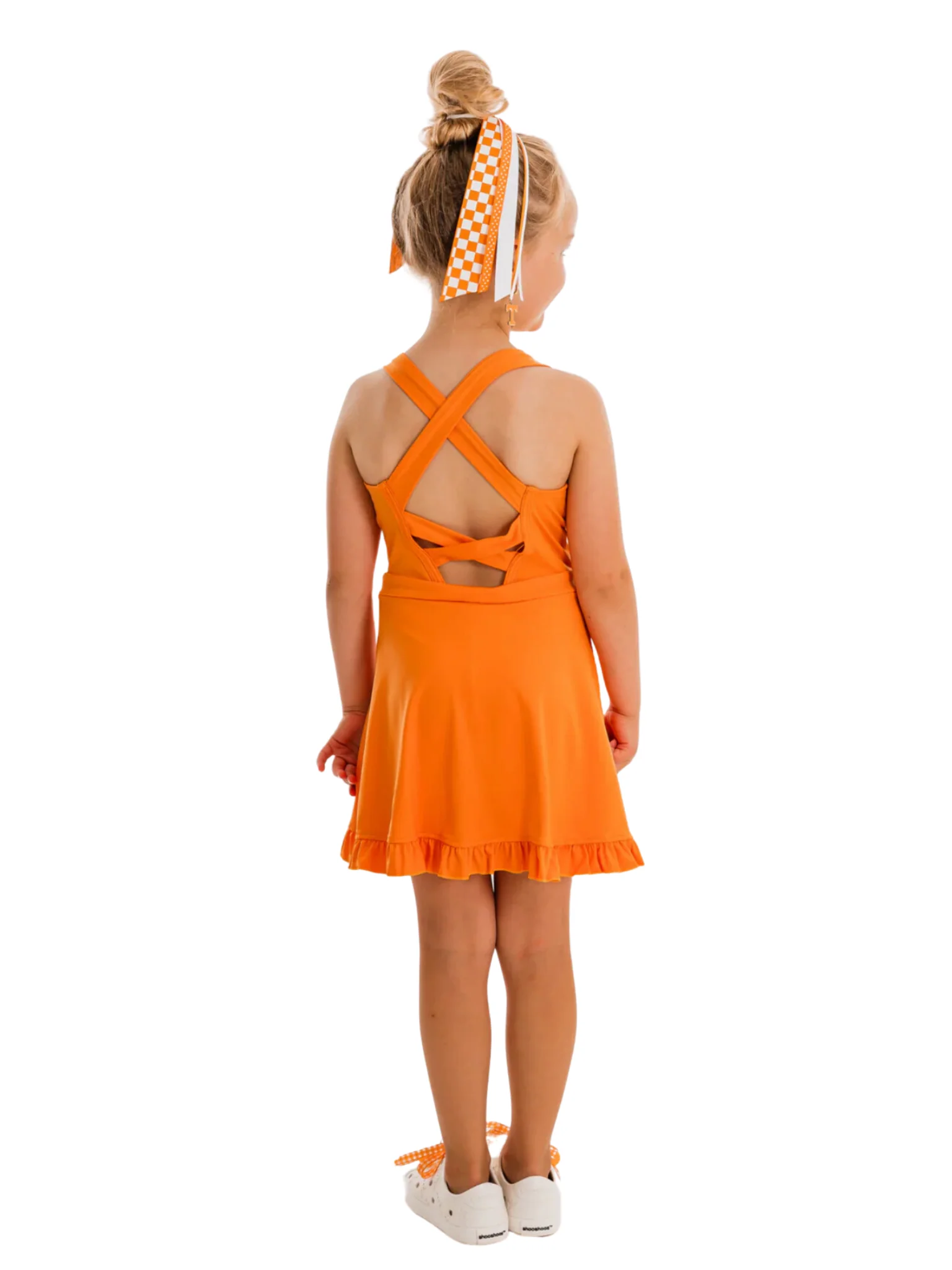 Youth Orange Tennis Dress - Image 2