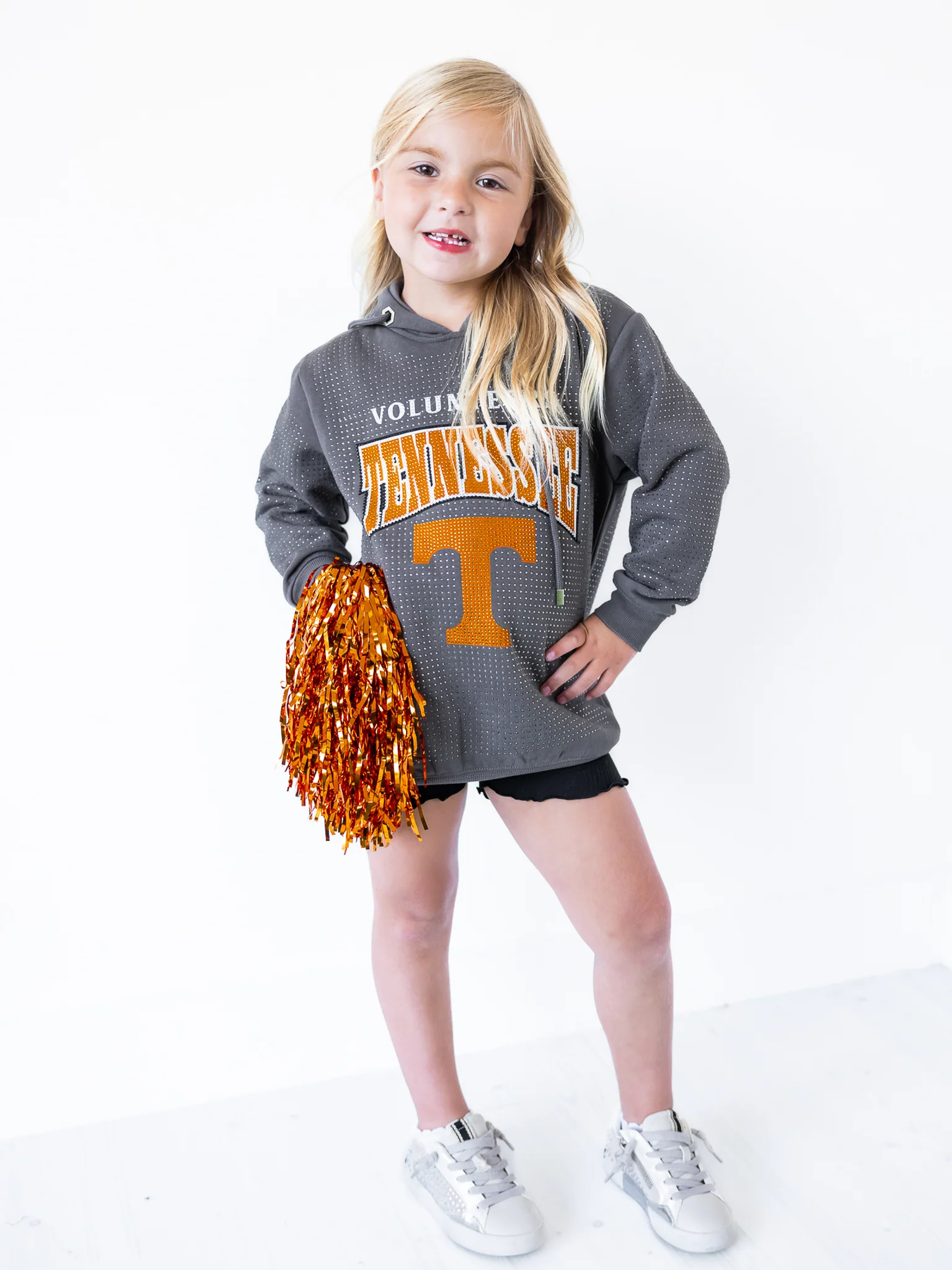 Youth Tennessee Volunteers All-Over Rhinestone Sparkle Hoodie - Image 10