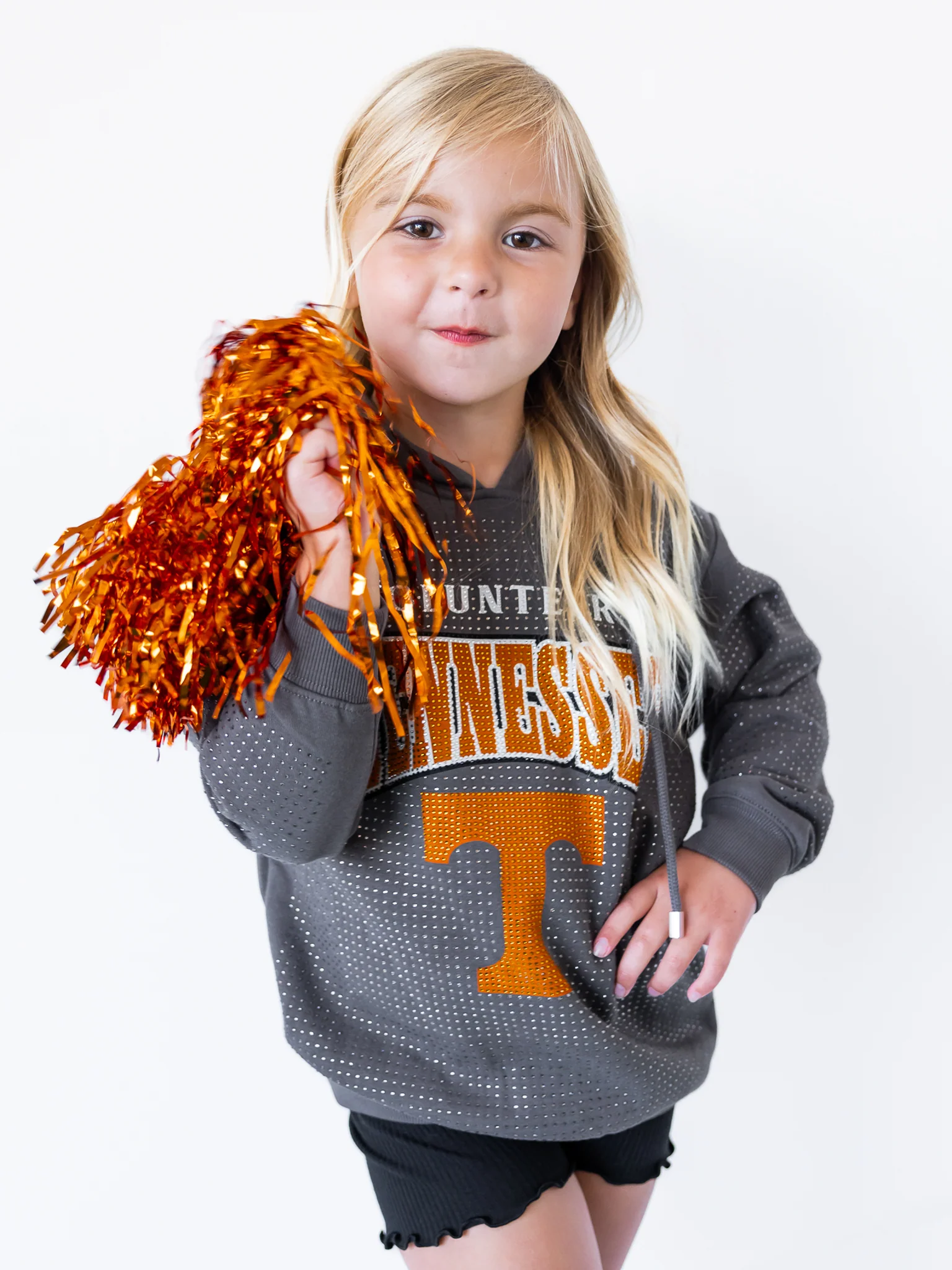 Youth Tennessee Volunteers All-Over Rhinestone Sparkle Hoodie - Image 11