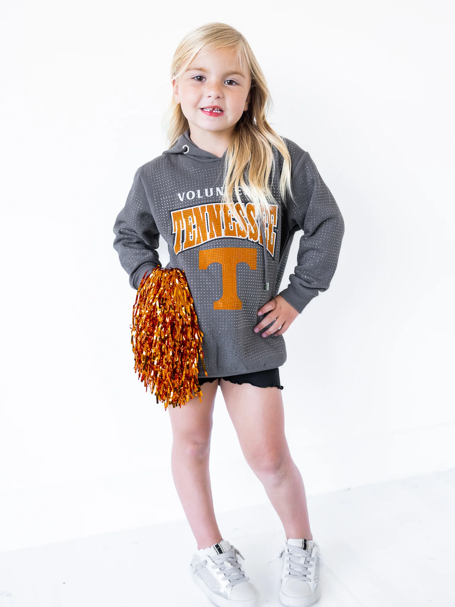 Youth Tennessee Volunteers All-Over Rhinestone Sparkle Hoodie - Image 12