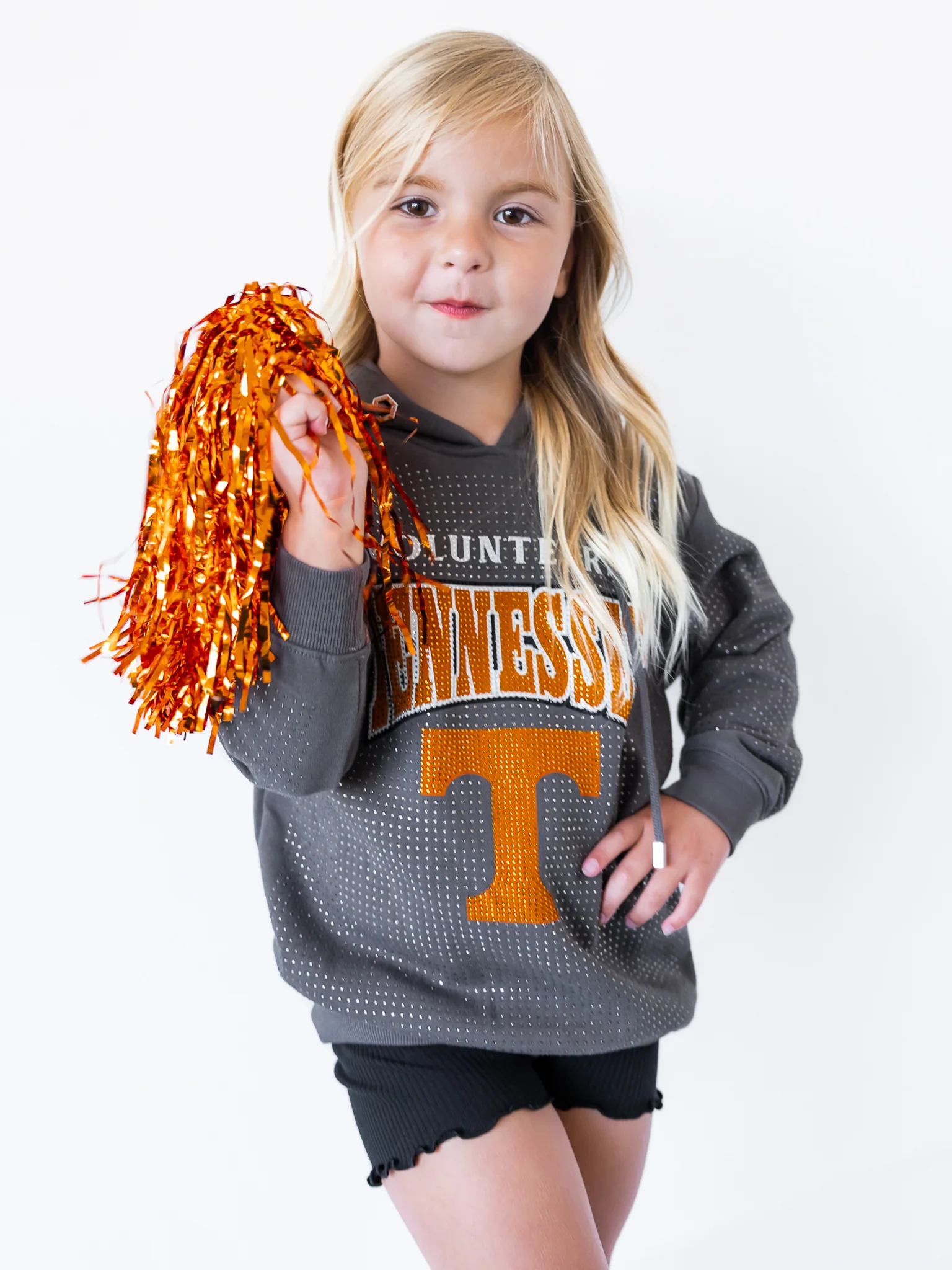 Youth Tennessee Volunteers All-Over Rhinestone Sparkle Hoodie - Image 13