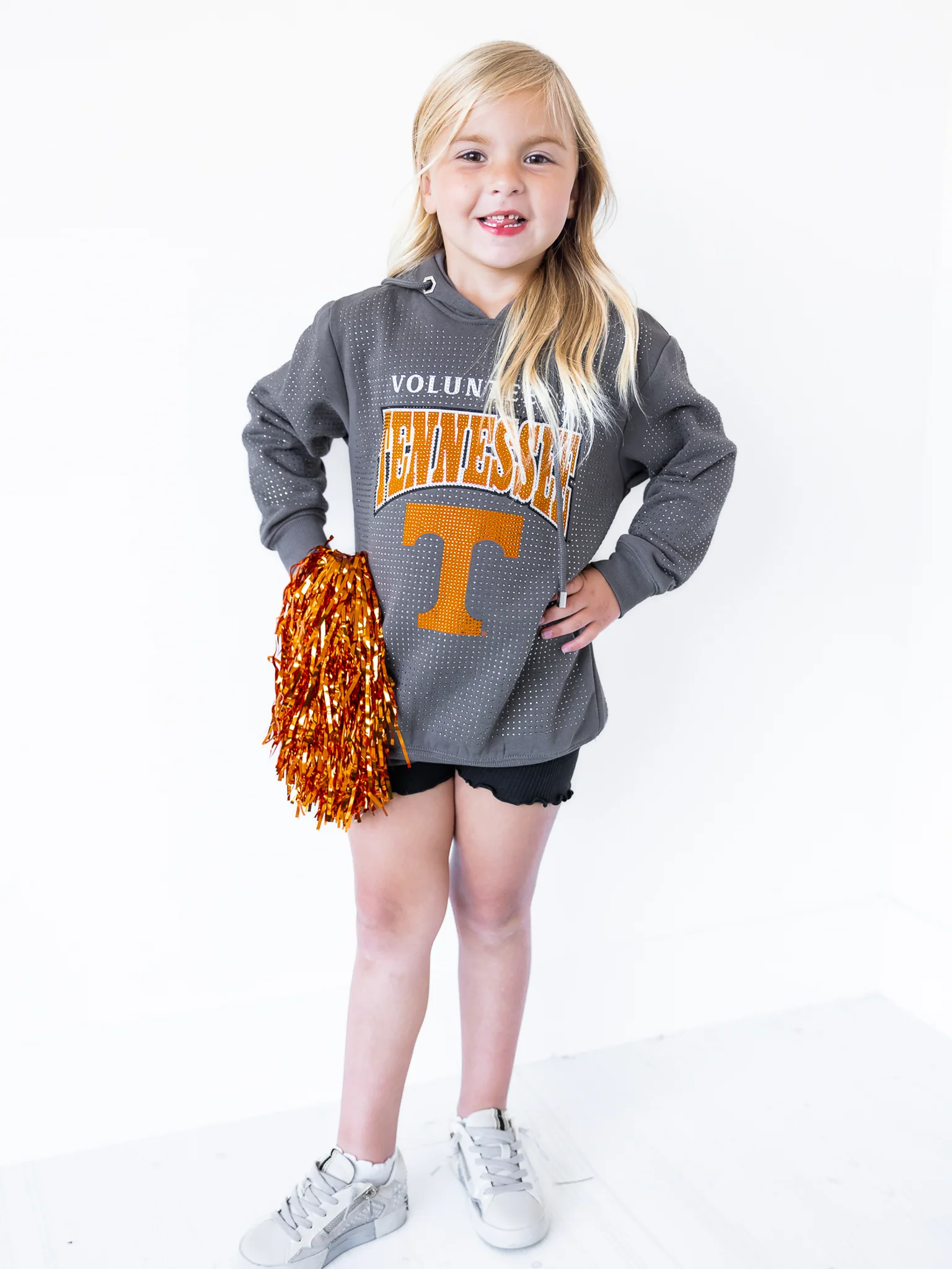 Youth Tennessee Volunteers All-Over Rhinestone Sparkle Hoodie - Image 14