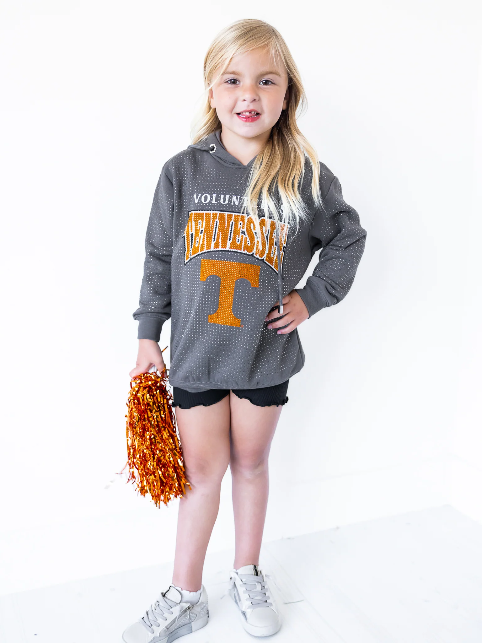 Youth Tennessee Volunteers All-Over Rhinestone Sparkle Hoodie - Image 15