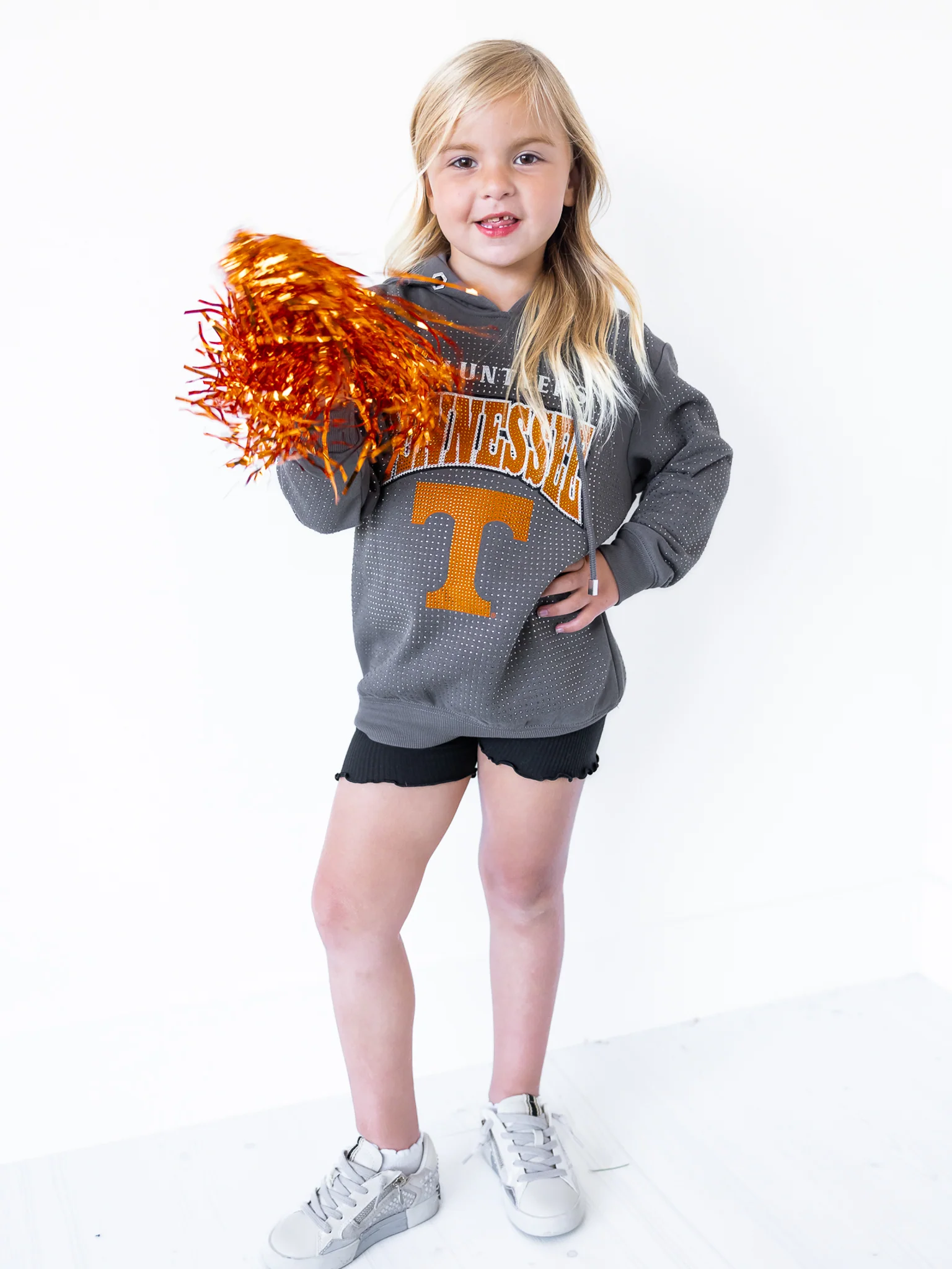 Youth Tennessee Volunteers All-Over Rhinestone Sparkle Hoodie - Image 17