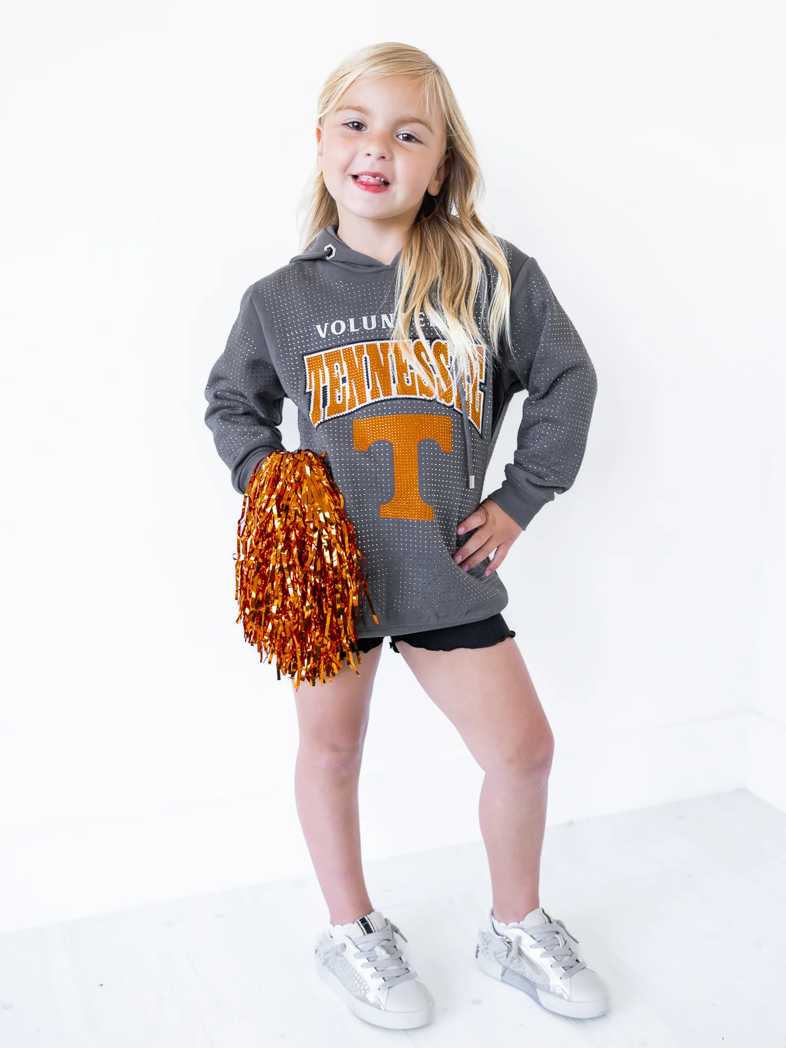 Youth Tennessee Volunteers All-Over Rhinestone Sparkle Hoodie - Image 8