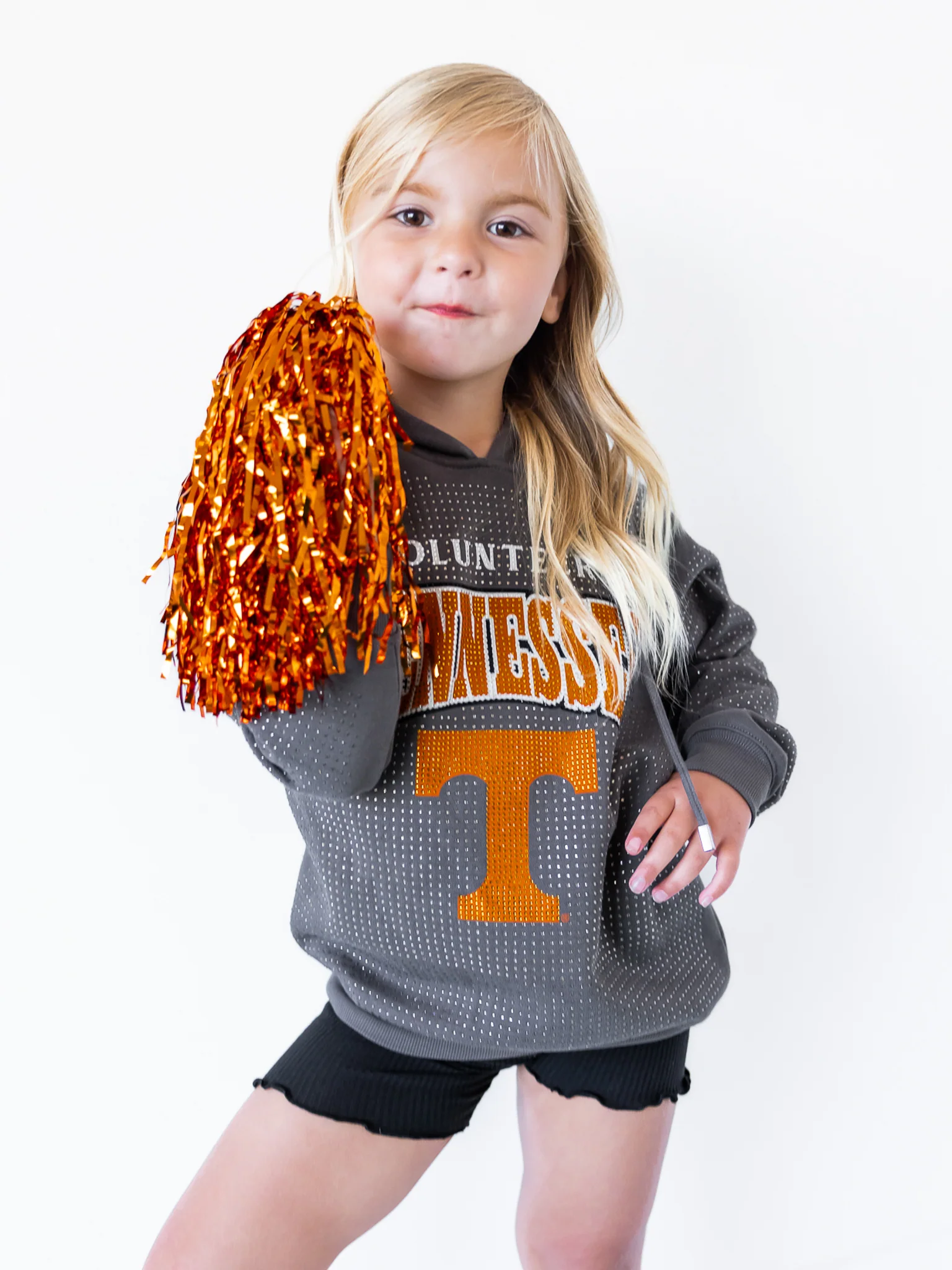 Youth Tennessee Volunteers All-Over Rhinestone Sparkle Hoodie - Image 9