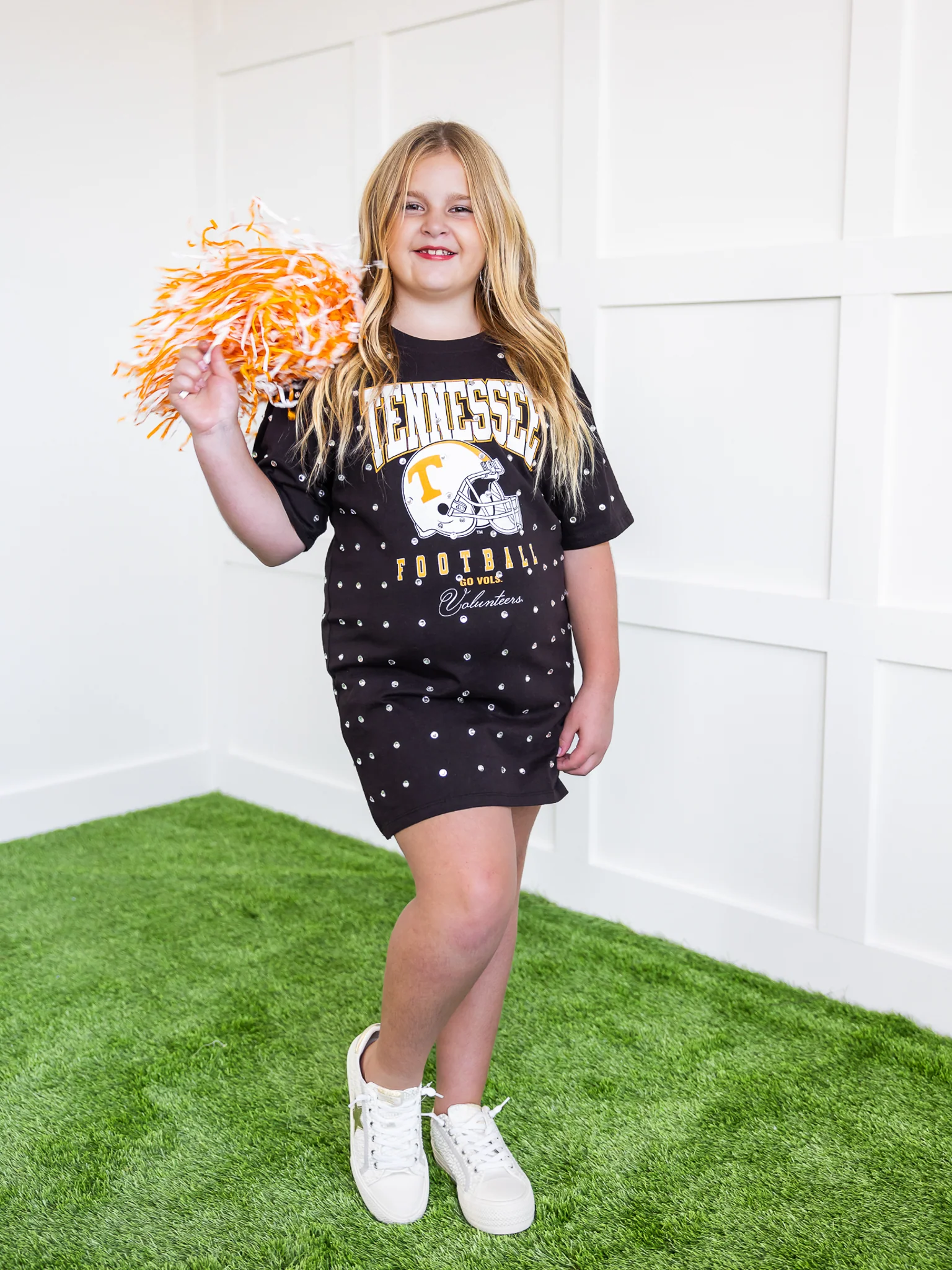 Youth Tennessee Volunteers All Over Rhinestone T-Shirt Dress - Image 11