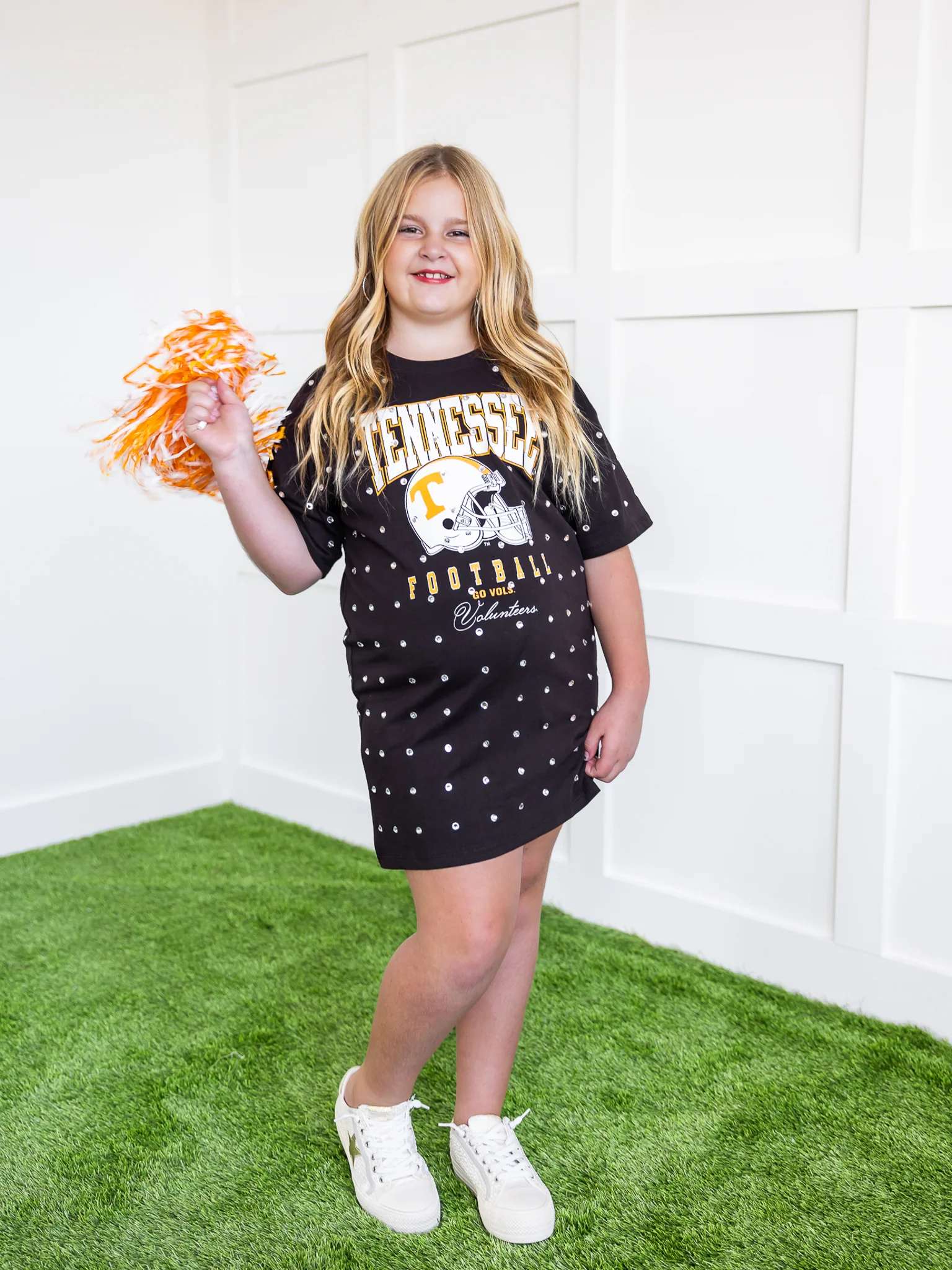 Youth Tennessee Volunteers All Over Rhinestone T-Shirt Dress - Image 12