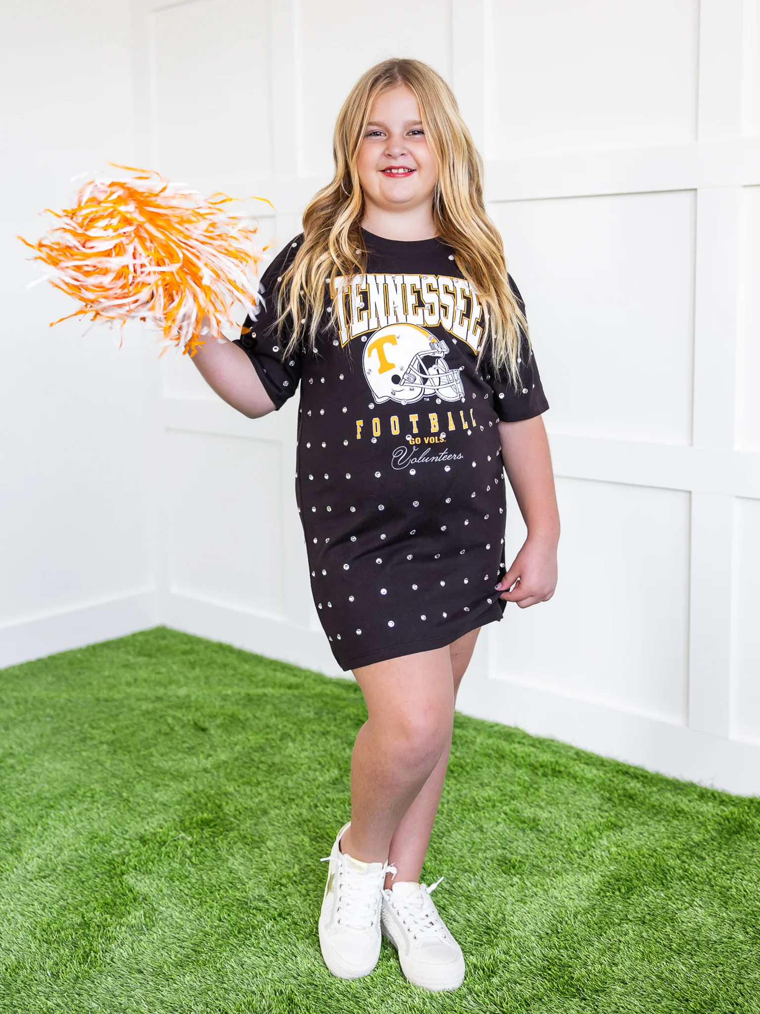 Youth Tennessee Volunteers All Over Rhinestone T-Shirt Dress - Image 14