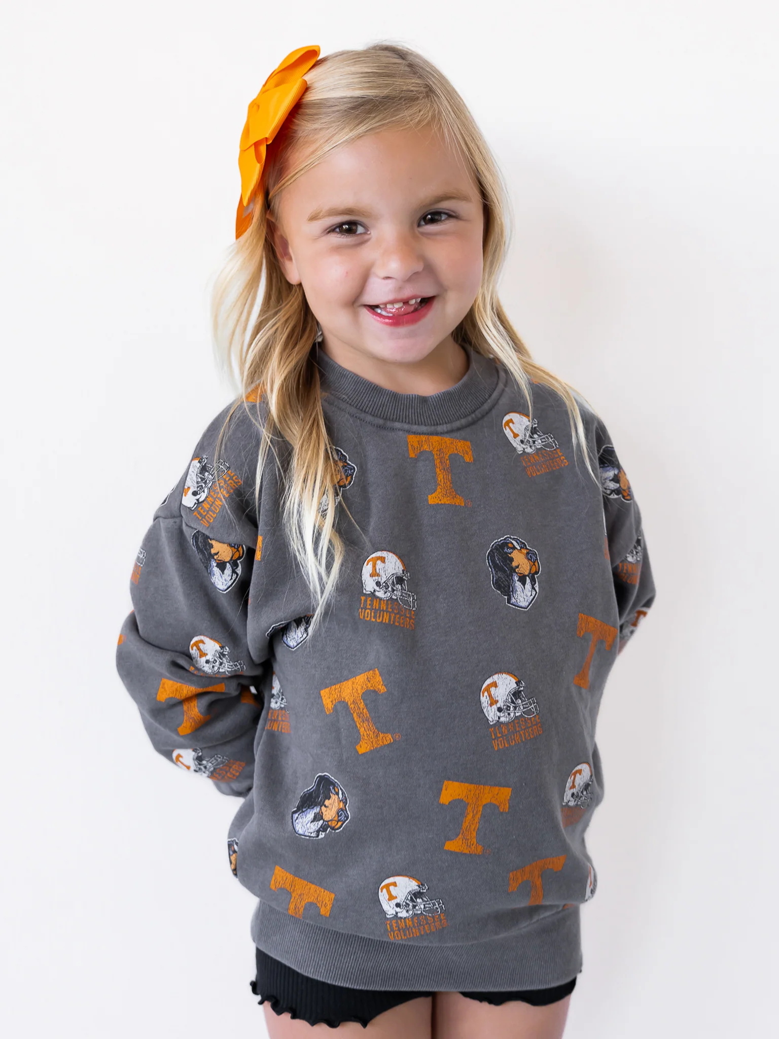 Youth Tennessee Volunteers Crewneck Fleece Pullover - Image 9