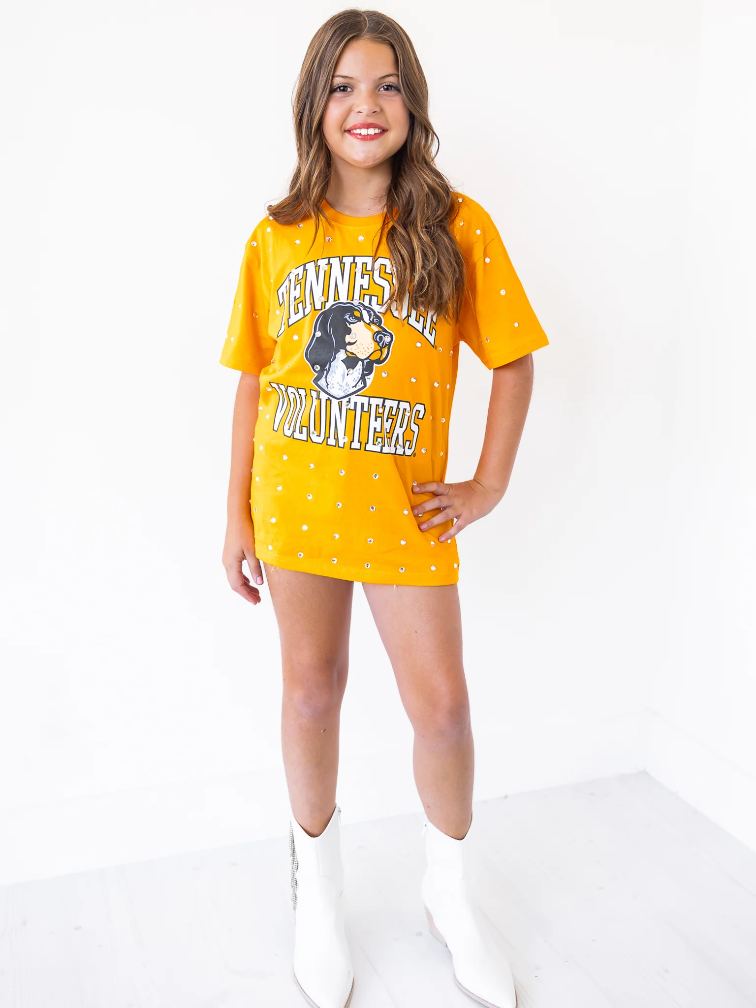 Youth Tennessee Volunteers Smokey All-Over Rhinestone Tee - Image 2