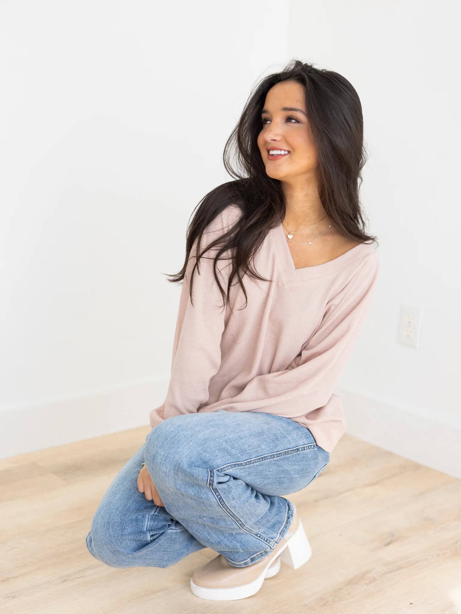 Z Supply Arlo V-Neck Waffle Top - Image 7