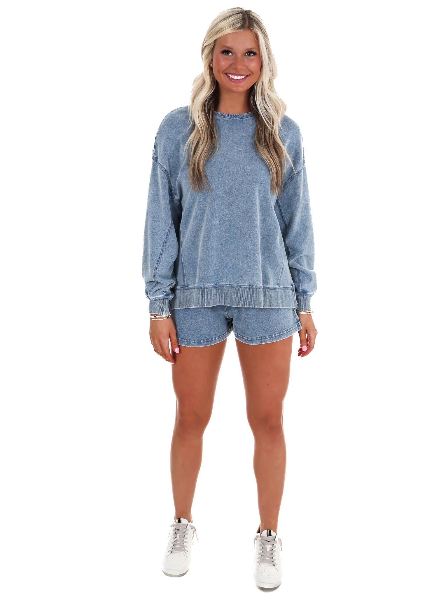 Z Supply Weekender Knit Denim Short - Image 6