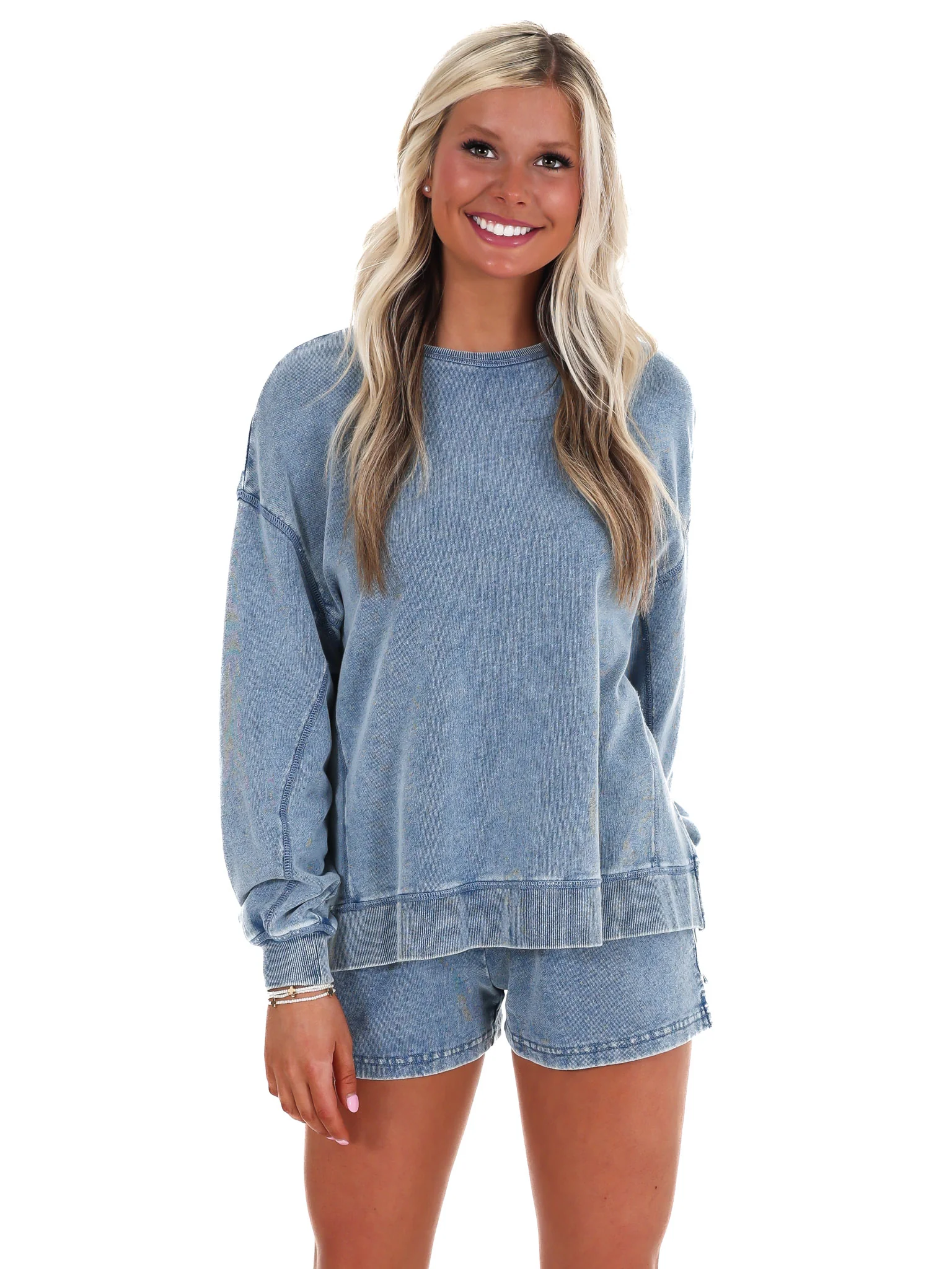 Z Supply Weekender Knit Denim Short - Image 9